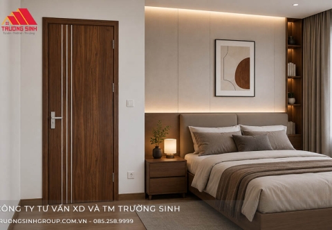 Cửa phòng ngủ Composite: Kích thước, mẫu đẹp và báo giá
